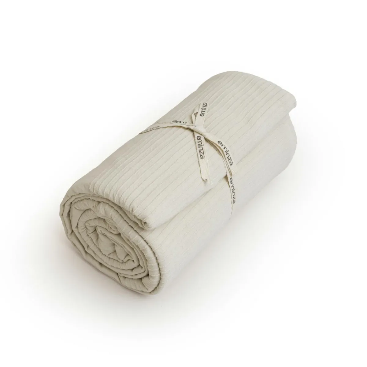 EMINZA Couvre-lit coton tissé (220 x 250 cm) Léa pampa Beige Discount