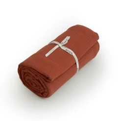 EMINZA Couvre-lit coton tissé (220 x 250 cm) Léa Terracotta Clearance