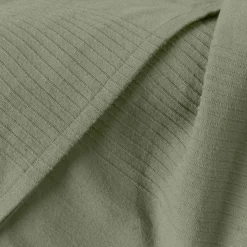 EMINZA Couvre-lit coton tissé (220 x 250 cm) Léa Vert romarin