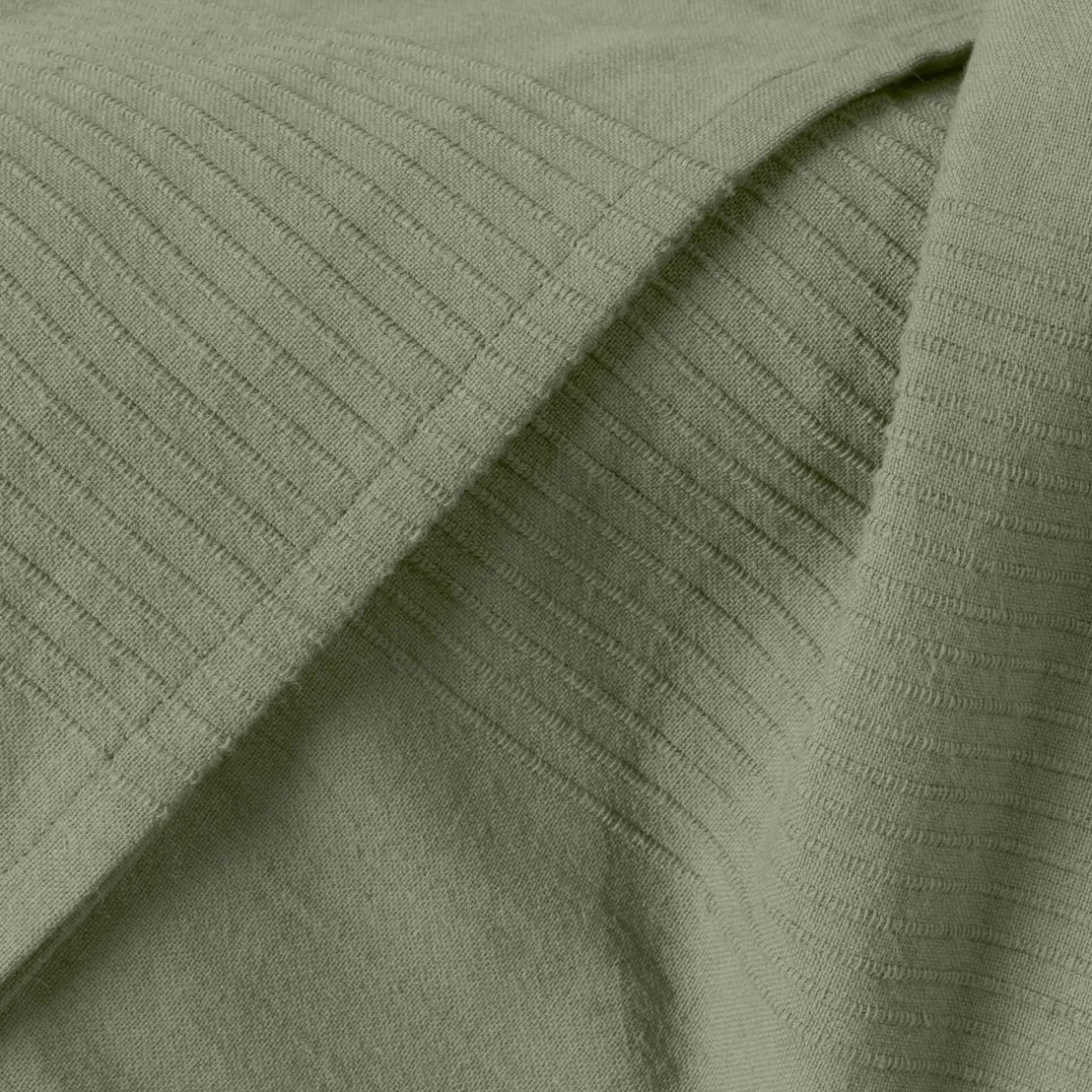 EMINZA Couvre-lit coton tissé (220 x 250 cm) Léa Vert romarin