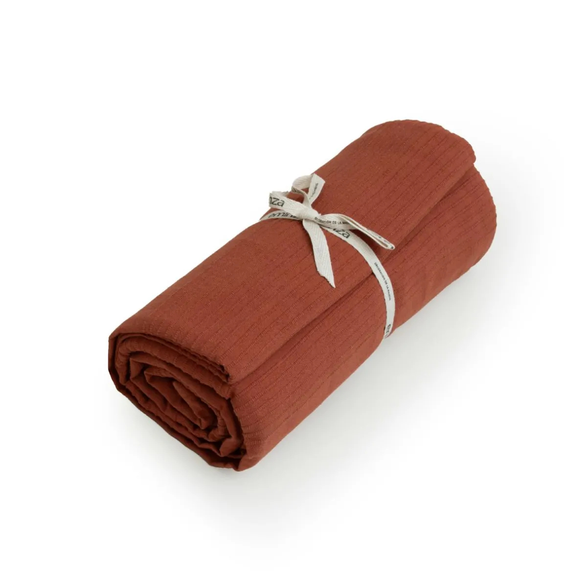 EMINZA Couvre-lit coton tissé (180 x 220 cm) Léa Terracotta Outlet