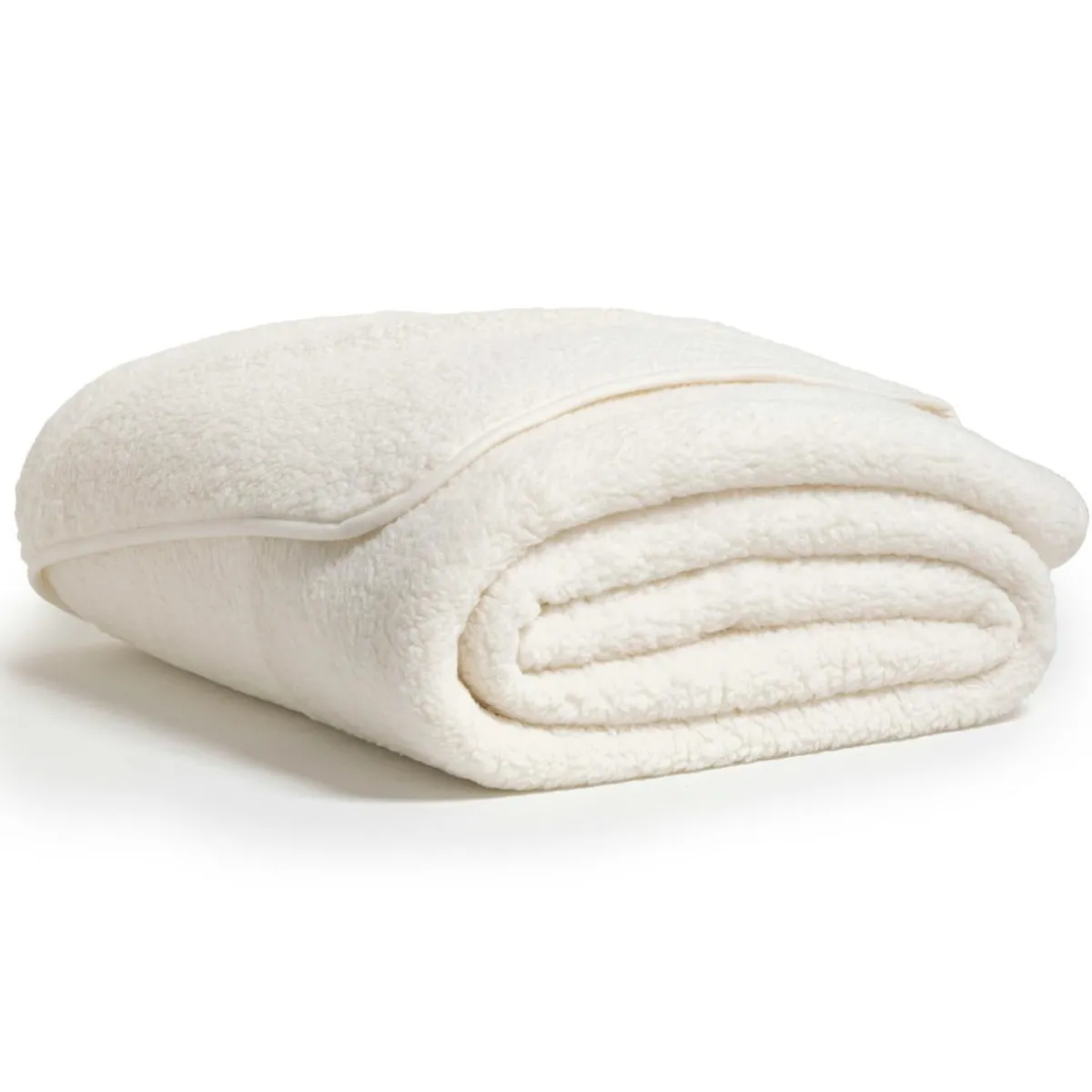 douceur d'intu017drieur Couvre-lit effet sherpa (240 x 220 cm) Calinou Ecru Sale