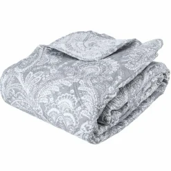 ATMOSPHERA Couvre-lit et taies d'oreiller (240 x 260 cm) Marie Gris clair Online