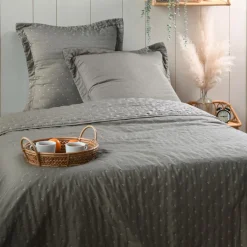 STOF Couvre-lit matelassé avec deux taies d'oreiller (260 x 240 cm) Cléo Taupe Sale