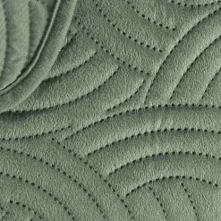 douceur d'intu017drieur Couvre-lit matelassé et deux taies d'oreiller (240 x 260 cm) Solange cédre Vert Best