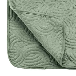 douceur d'intu017drieur Couvre-lit matelassé et deux taies d'oreiller (240 x 260 cm) Solange cédre Vert Best