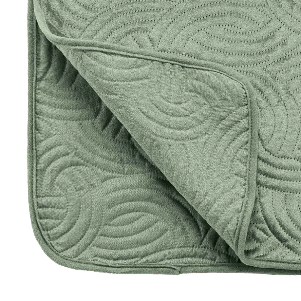 douceur d'intu017drieur Couvre-lit matelassé et deux taies d'oreiller (240 x 260 cm) Solange cédre Vert Best
