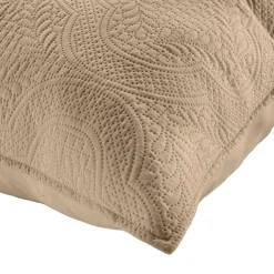 douceur d'intu017drieur Couvre-lit matelassé et deux taies d'oreiller (240 x 260 cm) Romane Beige Clearance