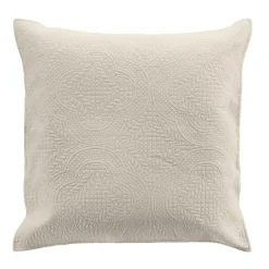 douceur d'intu017drieur Couvre-lit matelassé et deux taies d'oreiller (240 x 260 cm) Romane Beige Ecru