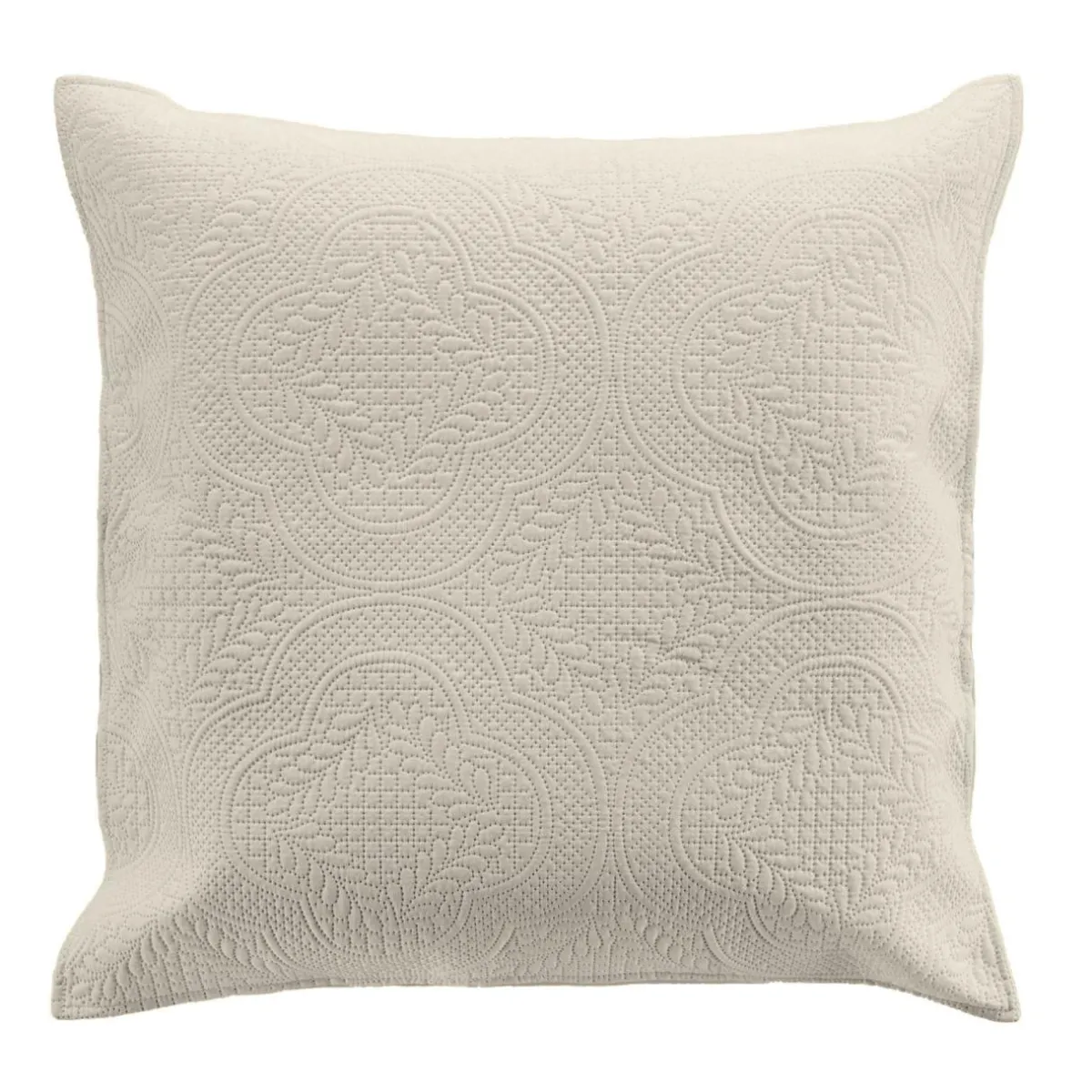 douceur d'intu017drieur Couvre-lit matelassé et deux taies d'oreiller (240 x 260 cm) Romane Beige Ecru