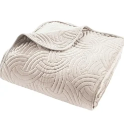douceur d'intu017drieur Couvre-lit matelassé et deux taies d'oreiller (240 x 260 cm) Solange Ecru Clearance