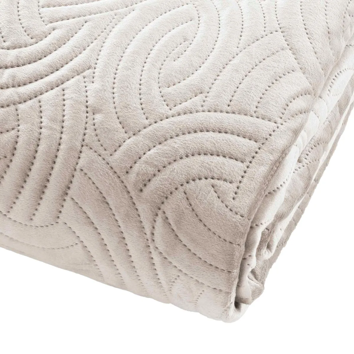 douceur d'intu017drieur Couvre-lit matelassé et deux taies d'oreiller (240 x 260 cm) Solange Ecru Clearance