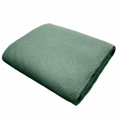 douceur d'intu017drieur Couvre-lit matelassé et deux taies d'oreiller (220 x 240 cm) Romane cédre Vert Hot