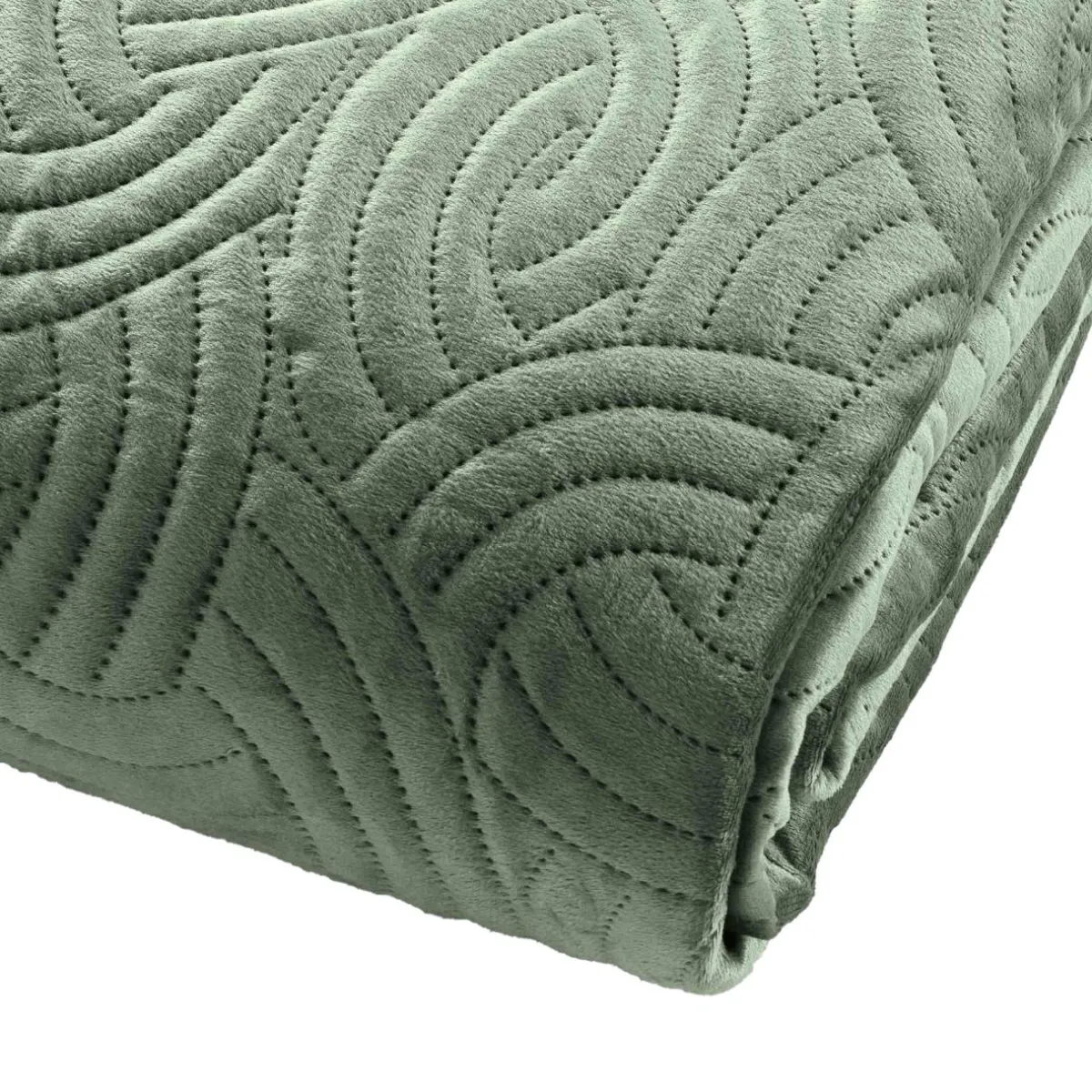 douceur d'intu017drieur Couvre-lit matelassé et deux taies d'oreiller (220 x 240 cm) Solange cédre Vert Online