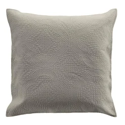 douceur d'intu017drieur Couvre-lit matelassé et deux taies d'oreiller (240 x 260 cm) Romane Gris Outlet