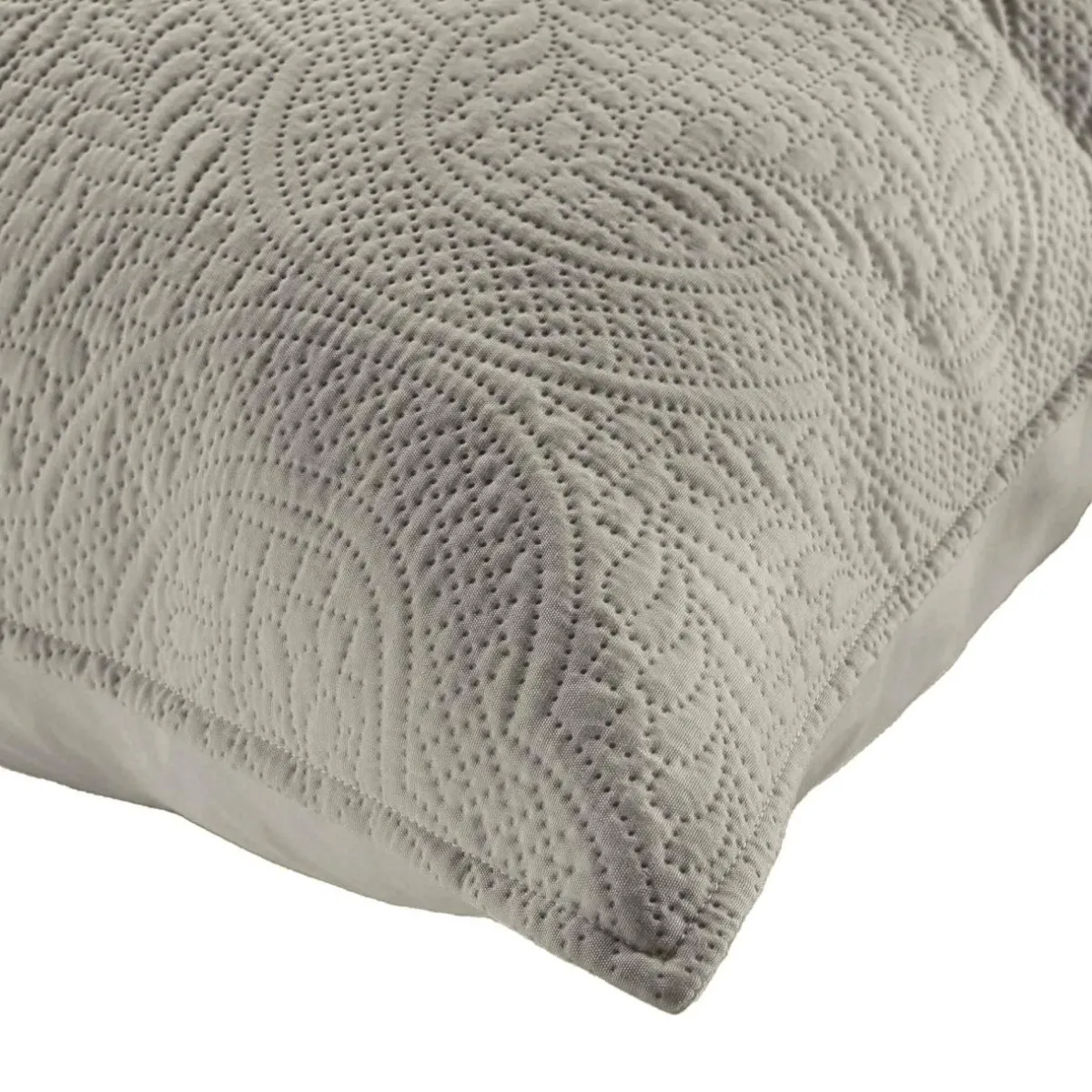douceur d'intu017drieur Couvre-lit matelassé et deux taies d'oreiller (240 x 260 cm) Romane Gris Outlet