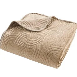 douceur d'intu017drieur Couvre-lit matelassé et deux taies d'oreiller (240 x 260 cm) Solange Beige Outlet