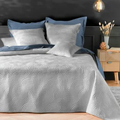 douceur d'intu017drieur Couvre-lit matelassé et deux taies d'oreiller (240 x 260 cm) Solange Gris New