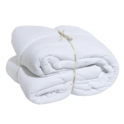 EMINZA Couvre-lit matelassé gaze de coton (180 x 240 cm) Gaïa chantilly Blanc New