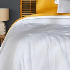 EMINZA Couvre-lit matelassé gaze de coton (180 x 240 cm) Gaïa chantilly Blanc New