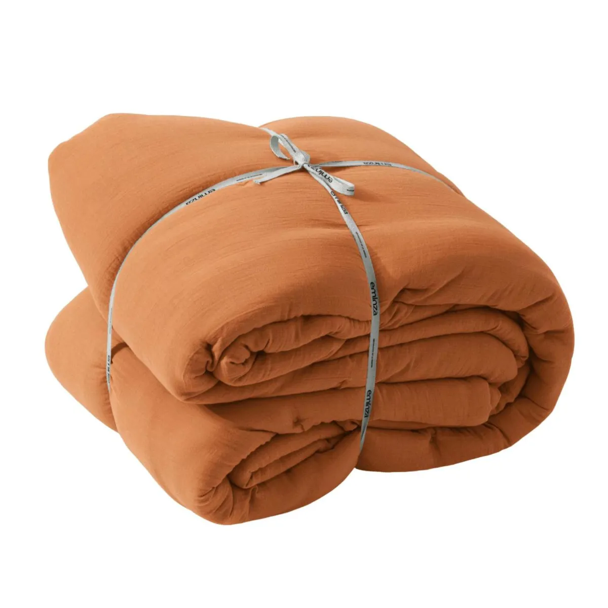 EMINZA Couvre-lit matelassé gaze de coton (180 x 240 cm) Gaïa Abricot New