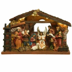 KAEMINGK Crèche de Noël complète et lumineuse (H15 cm) Sainte-Julia Sale
