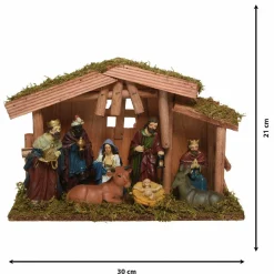 KAEMINGK Crèche de Noël complète (H21 cm) Saint-Daniel Discount