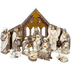 Feeric Lights & Christmas Crèche de Noël complète (H25 cm) Sainte-Nathalie Outlet