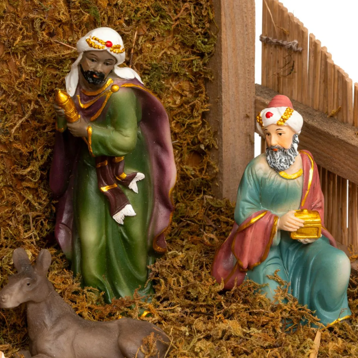 JJA Crèche de Noël complète (H35 cm) Saint-Basile Multicolore Hot
