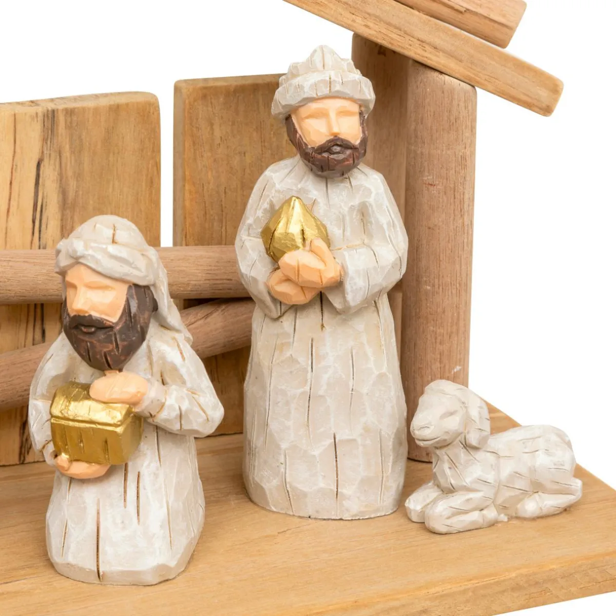 JJA Crèche de Noël complète (H30 cm) Sainte-Carmen Naturel Sale