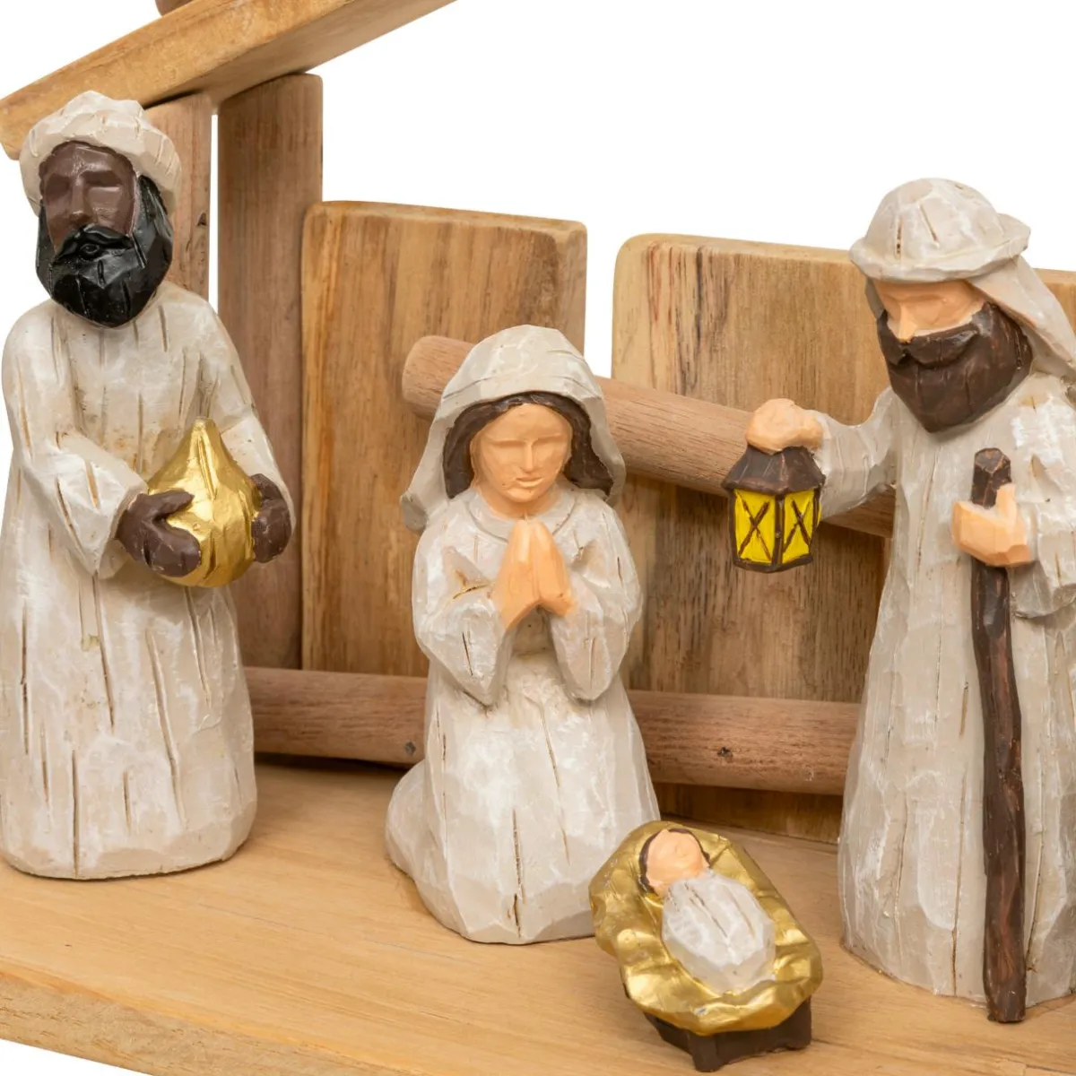 JJA Crèche de Noël complète (H30 cm) Sainte-Carmen Naturel Sale