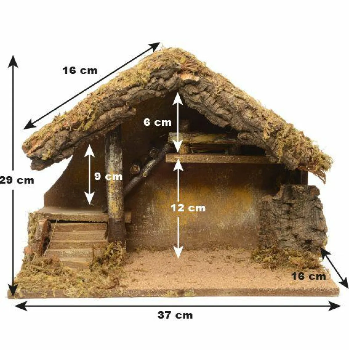 KAEMINGK Crèche de Noël vide (H29 cm) Saint-Maxime Outlet