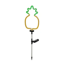 KAEMINGK Décoration lumineuse Solaire à piquer au sol (H74 cm) Ananas néon Jaune Outlet