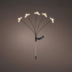 KAEMINGK Décoration lumineuse Solaire à piquer au sol (H60 cm) Abeilles et blanc chaud Jaune Hot