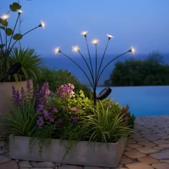 KAEMINGK Décoration lumineuse Solaire à piquer au sol (H70 cm) Flowers Blanc chaud Hot