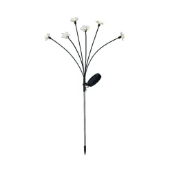 KAEMINGK Décoration lumineuse Solaire à piquer au sol (H70 cm) Flowers Blanc chaud Hot
