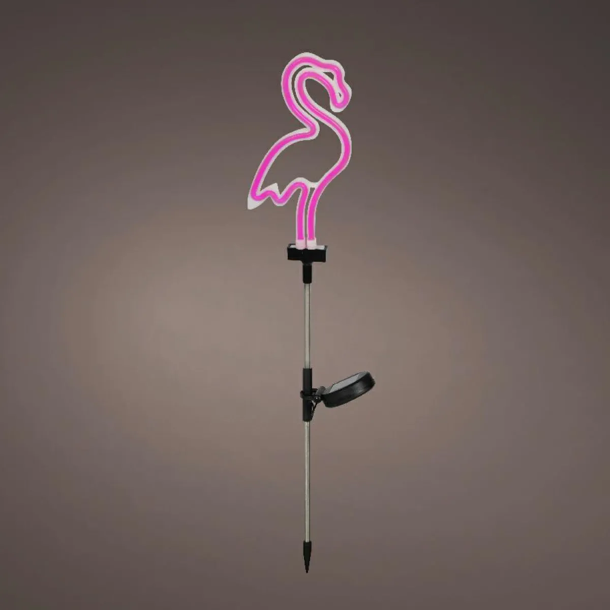 KAEMINGK Décoration lumineuse Solaire à piquer au sol (H74 cm) néon Flamant Rose New