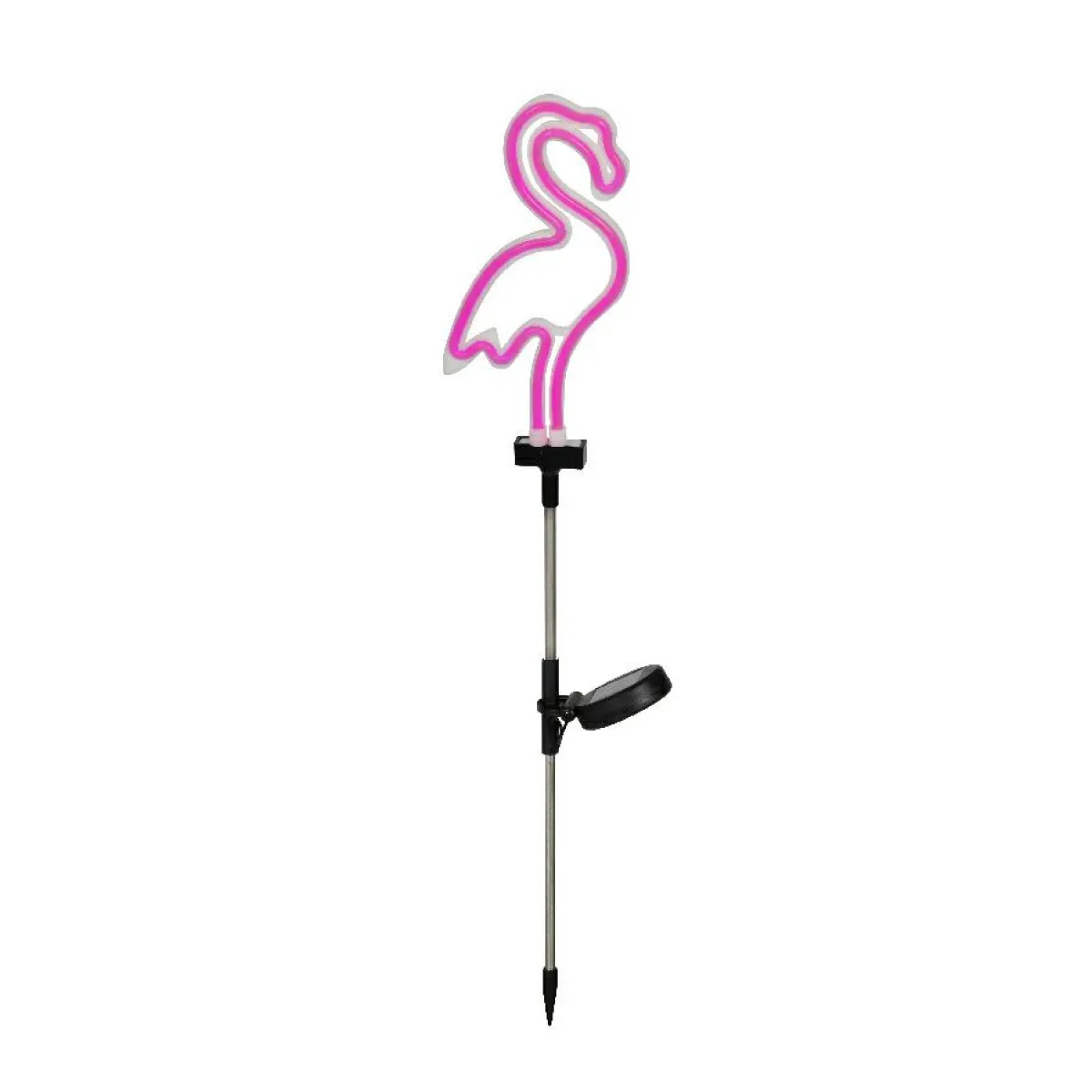 KAEMINGK Décoration lumineuse Solaire à piquer au sol (H74 cm) néon Flamant Rose New