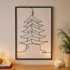 EMINZA Décoration murale en métal (H80 cm) Temple Noir New