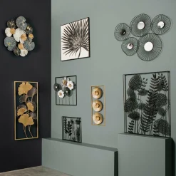 ATMOSPHERA Décoration murale en métal (H50 cm) Floral Queen Argent Online