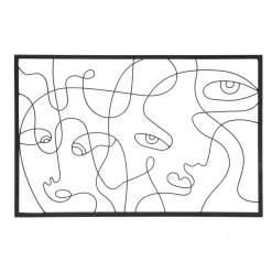 EMINZA Décoration murale en métal (90 x H60 cm) Poker face Noir Online