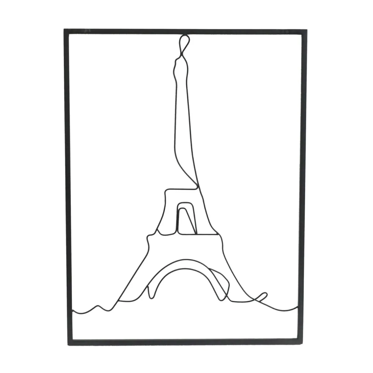 EMINZA Décoration murale en métal (H80 cm) Tour Eiffel Noir Outlet