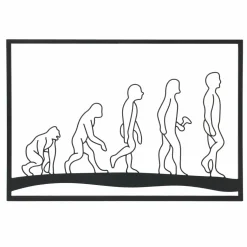 EMINZA Décoration murale en métal (70 x H50 cm) Evolution Noir Hot