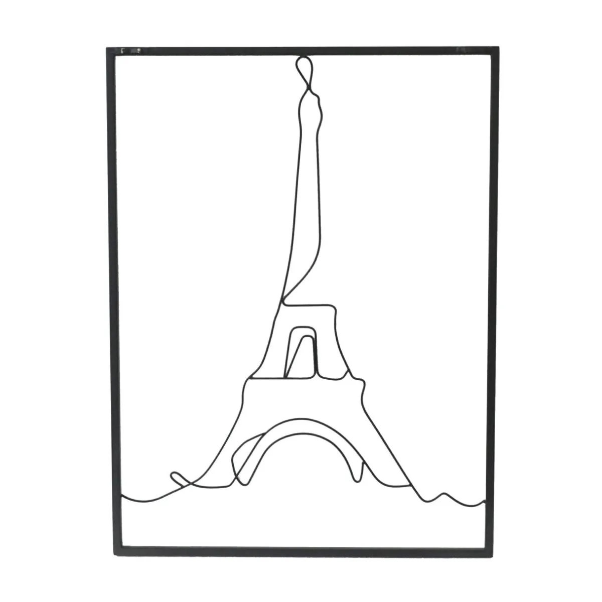EMINZA Décoration murale en métal (H45 cm) Tour Eiffel Noir Outlet