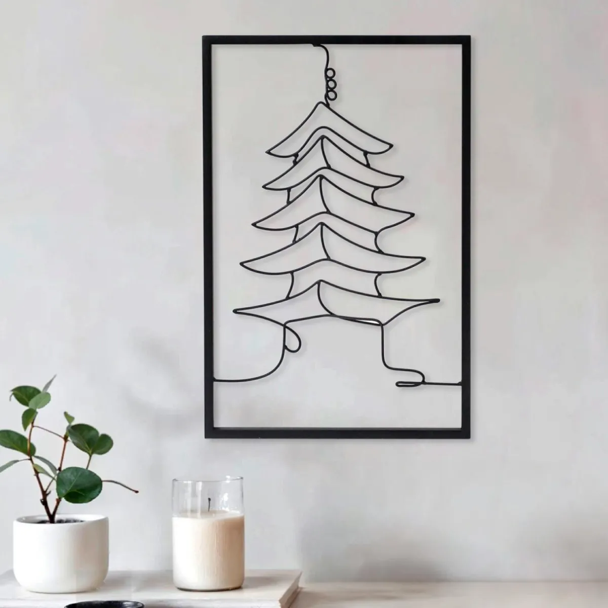EMINZA Décoration murale en métal (H45 cm) Temple Noir Best
