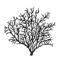 EMINZA Décoration murale en métal (H56 cm) Corail Noir Discount