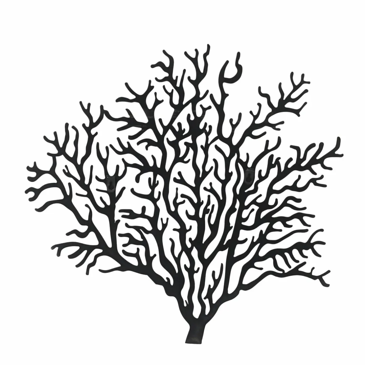 EMINZA Décoration murale en métal (H56 cm) Corail Noir Discount