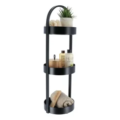 TENDANCE Desserte 3 niveaux en métal (H73 cm) Homy Noir Online