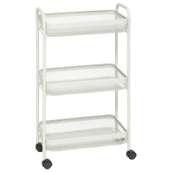 5 Five Simply Smart Desserte à roulettes 3 niveaux en métal (H75 cm) Mayaj Beige