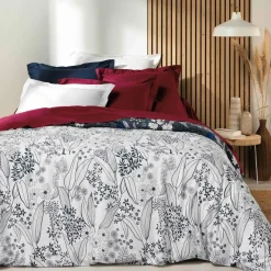 DOUCEUR D'INTERIEUR Drap housse coton bio (160 x 200 cm) Biolina Bleu nuit Hot